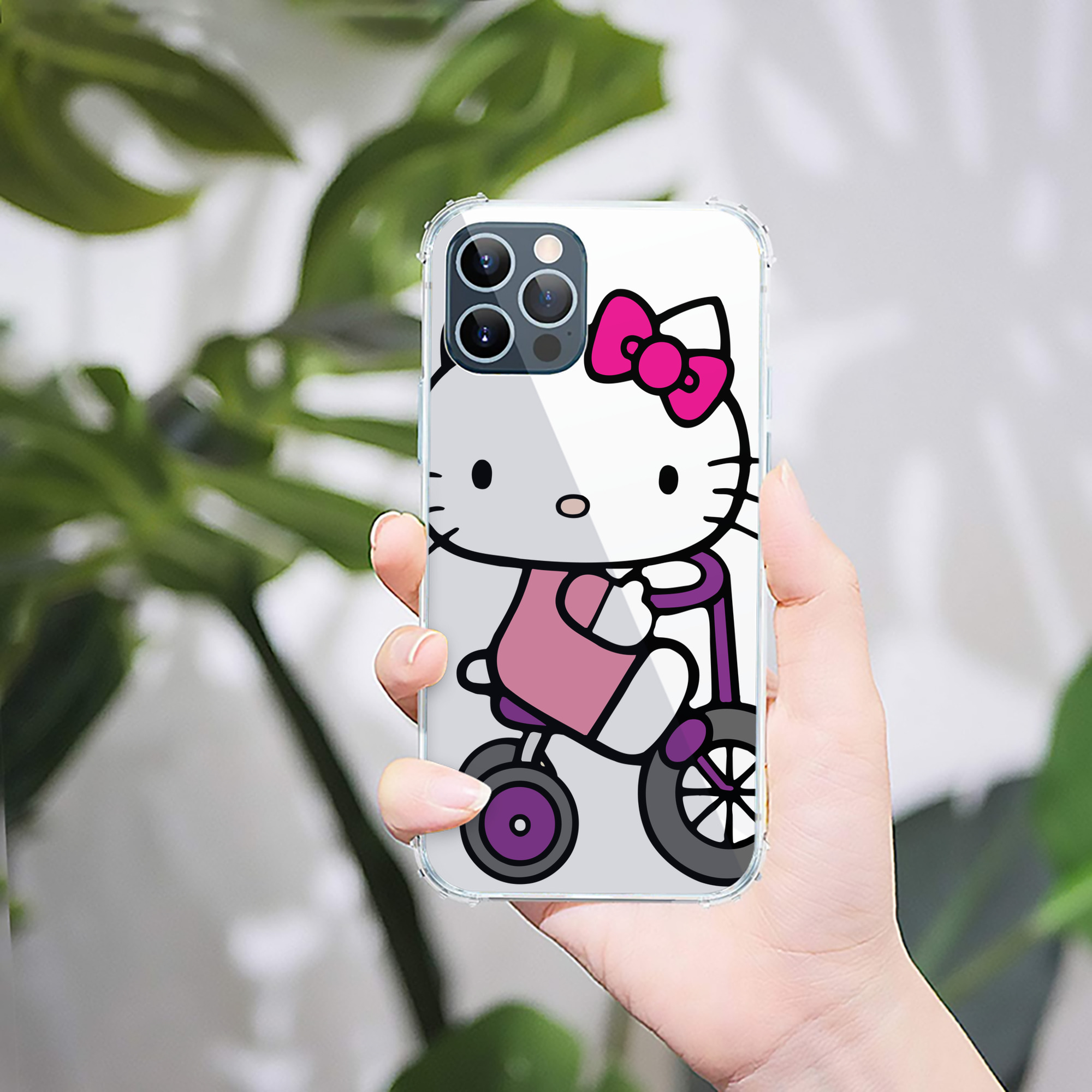 （画像用） Hello Kitty ハローキティ 【iPhone 12シリーズ対応】透明スマホケース（クリアソフトケース）